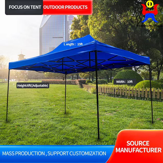Tente pliante avec couverture étanche de 10x15 pieds, tente Pop-Up pour fêtes, auvent de belvédère