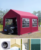 Grande tente auvent pop-up noire 10x20, port de voiture de garage étanche