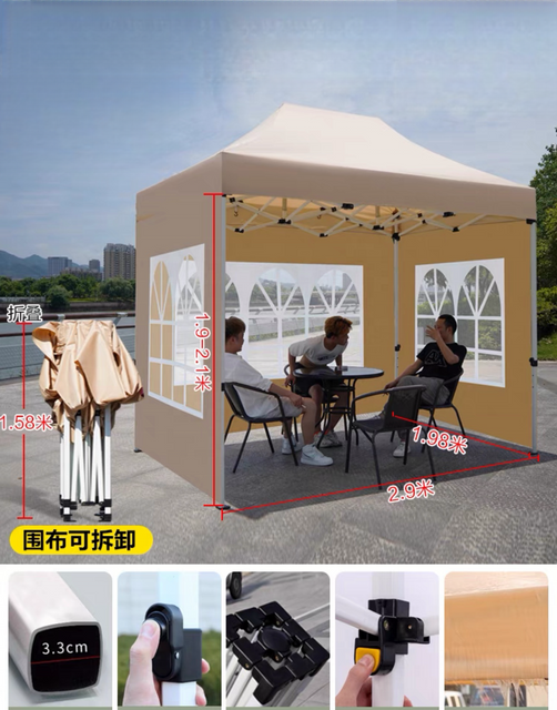 Tente de belvédère en acier auvent personnalisé en gros pour événement de fête de salon commercial tentes d'exposition imperméables en aluminium de conception pop-up pliante