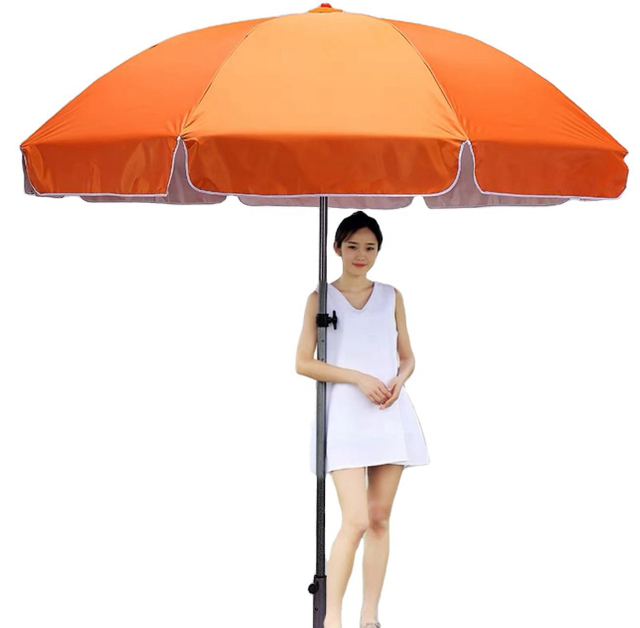 Conception personnalisée de haute qualité avec impression de logo Sun Smart promotionnel pour la publicitéParapluie de plage extérieur pliant