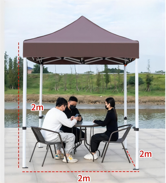 Tente pliante avec cadre en acier, auvent Pop-Up, impression personnalisée pour publicité extérieure, même exposition, 2x2M