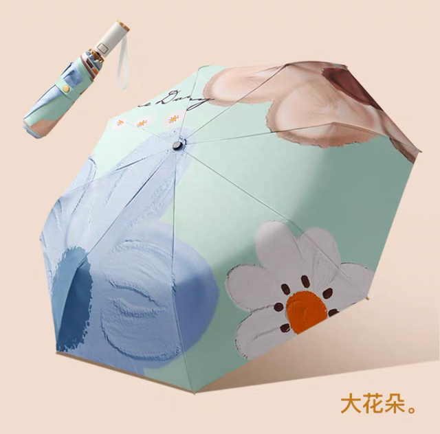 Parapluie pliable Portable de voyage, ouverture entièrement automatique, anti-uv, étanche, petit Parasol pliable, Mini 5