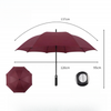 Pare-soleil automatique de créateur de mode personnel, logo personnalisé, compact, portable, coupe-vent automatique, 3 parapluies pliants