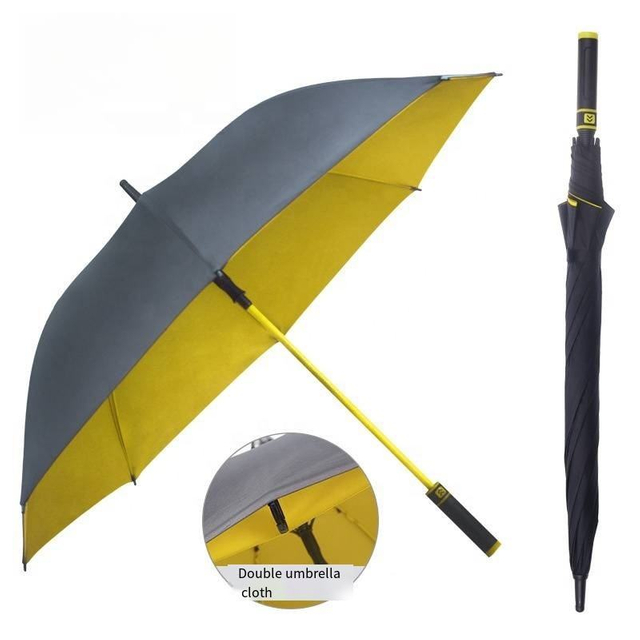 Fournisseurs fabricant en gros 27 pouces grand logo coupe-vent imprime grand parapluie de plage de golf personnalisé de marque promotionnelle de luxe