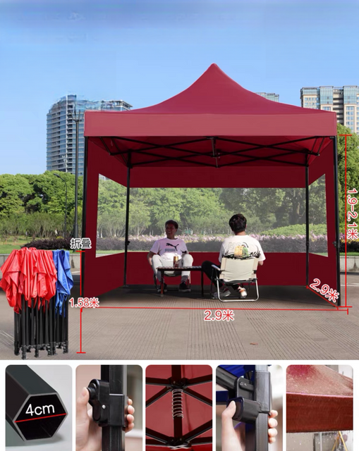 Tentes imprimées personnalisées, auvent Pop-Up, gazebos, logo publicitaire, tentes d'exposition imperméables en aluminium pour l'extérieur