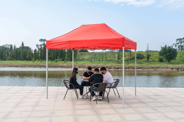 Tente d'événement en plein air avec Logo personnalisé, Promotion de salon commercial, auvent publicitaire Pop-Up de 6x10 pieds avec cadre en acier