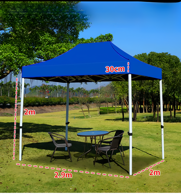 Parasol pliant imperméable de 3x3m, tentes pliables extérieures de jardin d'auvent de partie de chapiteau de belvédère latéral