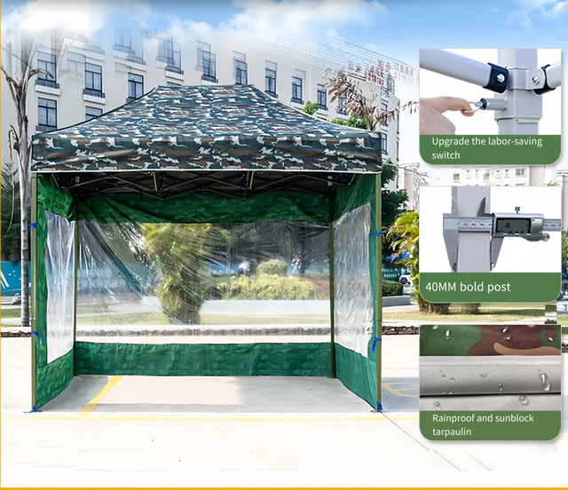 Auvent d'extérieur étanche avec logo publicitaire pop-up personnalisé, tente auvent 3x3