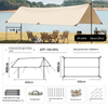 Camping Tarp Tente de camping légère en vinyle 210D résistante aux ultraviolets et à la pluie pour tente de plage extérieure pour auvent de camping en plein air