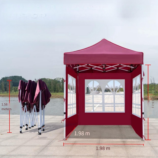 Commerce de gros logo personnalisé imprimé pop up chapiteau tente de fête pliante pour l'assurance fabriquée à partir de polyester et de nylon durables
