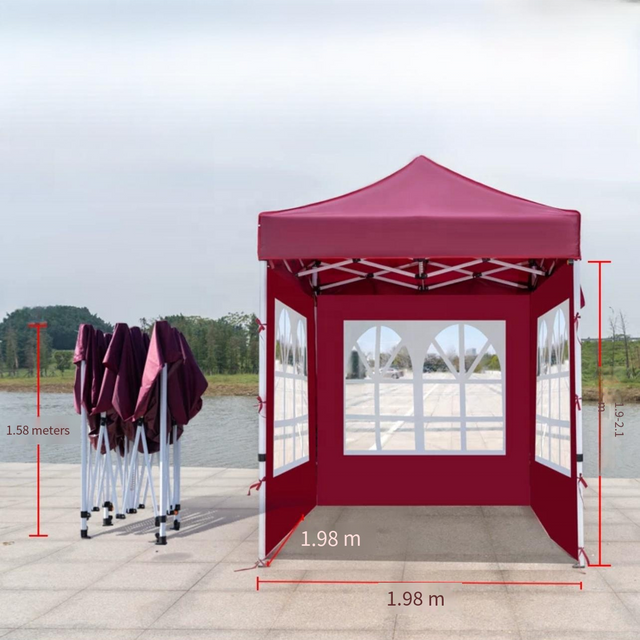 Grand Gazebo pliable personnalisé, tente de fête, auvent extérieur, pare-soleil de jardin, salon commercial, auvent Pop-Up, cadre Hexagonal en diamant