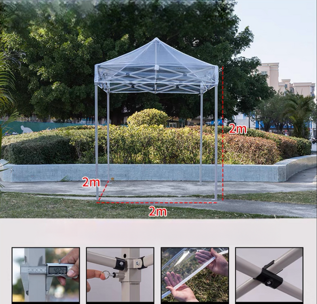 Offre spéciale, auvent Pergola de haute qualité, tente Pop-Up, cadre Hexagonal, auvent robuste en aluminium, tentes d'exposition imperméables