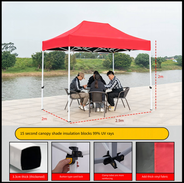 Tente à auvent Pop-Up étanche, installation facile pour fêtes, expositions, pique-nique, Camping, salons commerciaux