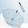 Petit parapluie noir de poche léger Uv, personnalisé de haute qualité, 3 plis, pour jours de pluie, avec manche télescopique