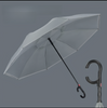 Nouveau parapluie de voiture inversé avec Logo personnalisé Double couche à l'envers conception de poignée en forme de C parapluie de pluie inversé pliant inversé