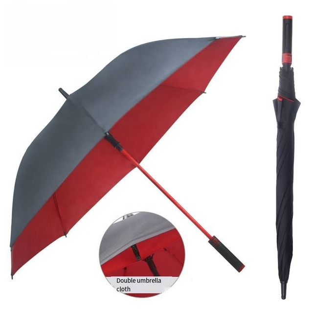 Fournisseurs fabricant en gros 27 pouces grand logo coupe-vent imprime grand parapluie de plage de golf personnalisé de marque promotionnelle de luxe