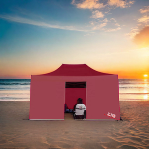 Auvent pop pliant en acier cathédrale de 28,6 mm, 0710 pieds, publicité imprimée personnalisée, tente de belvédère extérieure, tente de plage, tentes de salon commercial