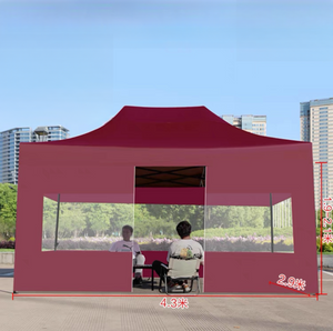Tente Pop-up pliable avec cadre d'auvent robuste, pied de qualité supérieure, pour événements commerciaux, tentes d'exposition imperméables en aluminium
