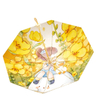 Parapluie Triple pli avec poignée en bois pour fille, colle noire fraîche, protection solaire, parapluie ensoleillé, Logo imprimé