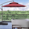 Pôle latéral piscine pliant patio tissu imperméable personnalisé pare-soleil extérieur en porte-à-faux jardin parasol parapluie soleil de plage