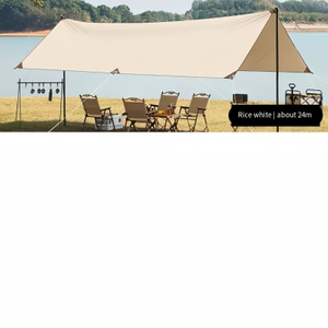 Camping Tarp Tente de camping légère en vinyle 210D résistante aux ultraviolets et à la pluie pour tente de plage extérieure pour auvent de camping en plein air