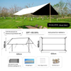 Camping Tarp Tente de camping légère en vinyle 210D résistante aux ultraviolets et à la pluie pour tente de plage extérieure pour auvent de camping en plein air