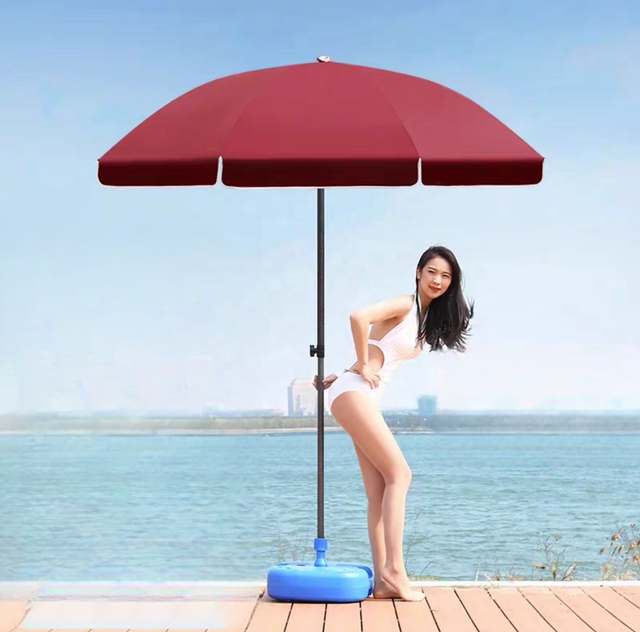 Coupe-vent et imperméable personnalisés pour le camping sur la plage, utilisation promotionnelle en extérieur, contrôle manuel, parapluie de luxe en gros