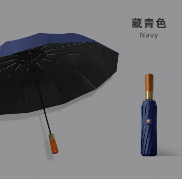 Anti-fort coupe-vent imperméable épaissi trois fois parapluie entièrement automatique parapluie de plage parapluie logo personnalisé impression pour la pluie