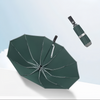 Petit parapluie noir de poche léger Uv, personnalisé de haute qualité, 3 plis, pour jours de pluie, avec manche télescopique