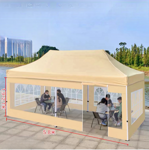 Gazebo pliant de tente d'auvent pop-up personnalisé de la Chine avec des tentes d'exposition imperméables en aluminium supérieures et latérales