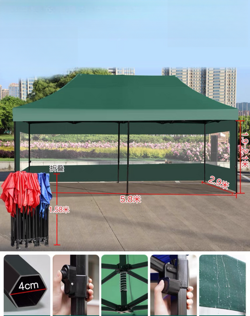 Vente en gros, cadre d'auvent pliant extérieur de gazebo pliant de publicité personnalisée pour tentes d'exposition imperméables en aluminium