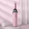Parapluie coupe-vent avec boucle à anneau à 10 os, couleur unie, pliable, Protection contre le soleil et la pluie, pour deux, vente en gros