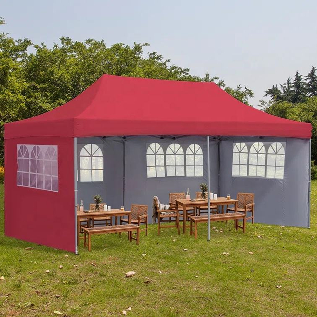 Tente auvent pliable avec logo personnalisé imprimé, 10x20 pieds, tente publicitaire pour salon commercial, vente en gros