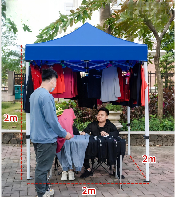 Tente pliante avec cadre en acier, auvent Pop-Up, impression personnalisée pour publicité extérieure, même exposition, 2x2M