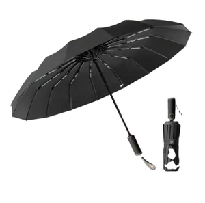 Parapluie irisé à ouverture automatique, Logo personnalisé 16K, Parasol coupe-vent de Golf pour adulte