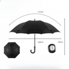 Pare-soleil automatique de créateur de mode personnel, logo personnalisé, compact, portable, coupe-vent automatique, 3 parapluies pliants