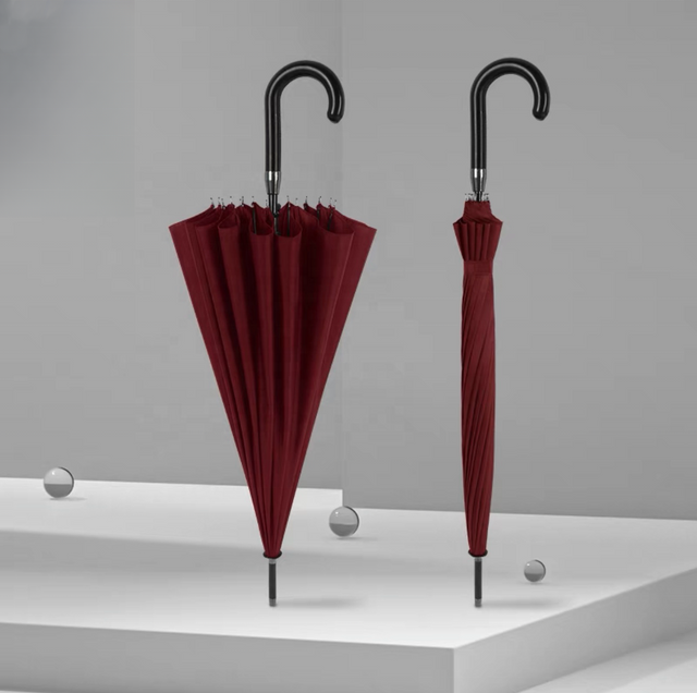 Parapluie de style golf à 2 couches, fabricant chinois, semi-automatique, logo imprimé à l'extérieur