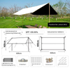Camping Tarp Tente de camping légère en vinyle 210D résistante aux ultraviolets et à la pluie pour tente de plage extérieure pour auvent de camping en plein air
