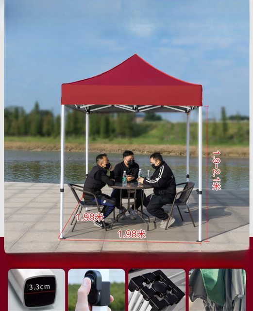 Grand hangar électrique Push-Pull pour activités de plein air, auvent pliant suspendu télescopique, tentes d'exposition étanches en aluminium