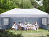 Tente de stationnement de voiture Portable étanche 10x20 pieds, pour événements en plein air, cadre en acier moderne 3x6, tente pliante avec Logo personnalisé pour fêtes de mariage