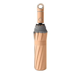Parapluie coupe-vent avec boucle à anneau à 10 os, couleur unie, pliable, Protection contre le soleil et la pluie, pour deux, vente en gros