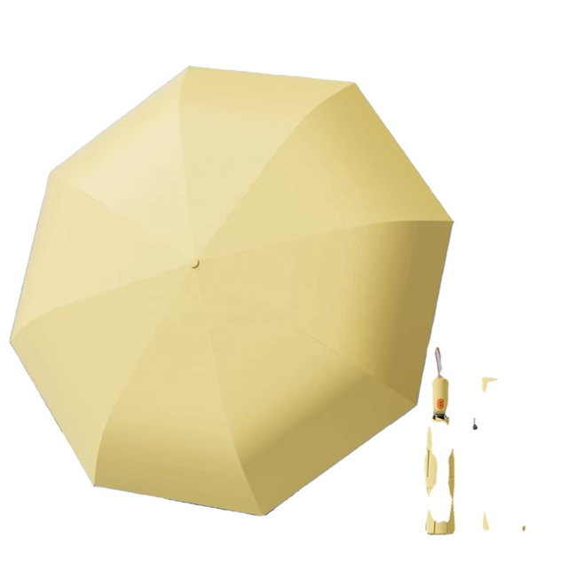 Parapluie pliable à manche en bois avec Protection Uv, parapluie de pluie à colle colorée, vente en gros, du fournisseur