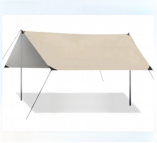 Bâche de camping résistante aux UV avec poteaux, auvent de Camping, bâche de tente de survie imperméable et ultralégère