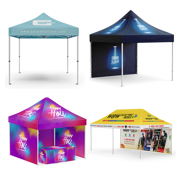 Auvent pliable de 10x10 pieds, tente publicitaire extérieure, pour événements et salons commerciaux, vente en gros