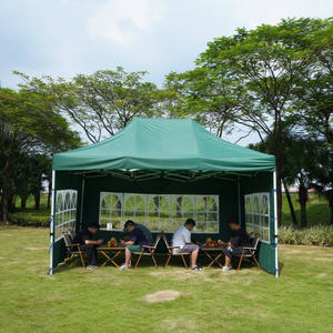 Tente de salon commercial 10*15 pieds, avec logo personnalisé imprimé, auvent de gazebo de marque hexagonal pour événement professionnel avec tissu