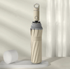 Parapluie coupe-vent avec boucle à anneau à 10 os, couleur unie, pliable, Protection contre le soleil et la pluie, pour deux, vente en gros