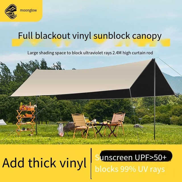 En gros, grand flysheet ultraléger, pare-soleil, abri extérieur, véritable arbre camouflage, bâche de camping de randonnée